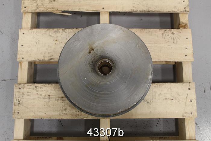 Used Goulds 3196 13" Diameter Stainless Steel Stuffing Box Cover #43307