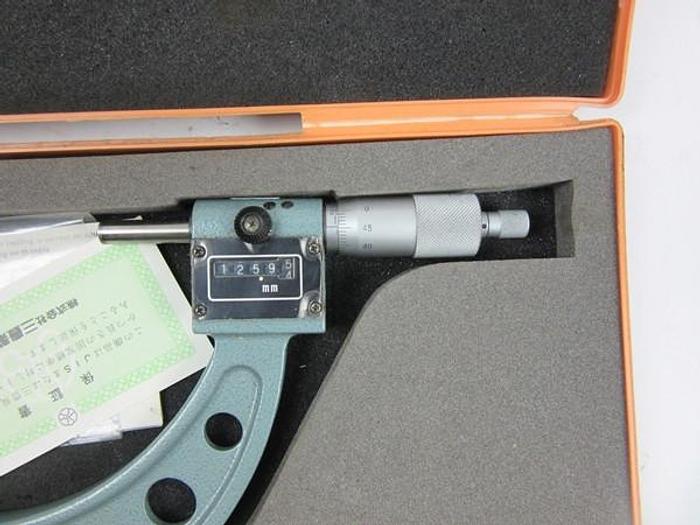 Used MITUTOYO Digit Outside Micrometer, 125-150 mm, .01 mm with case