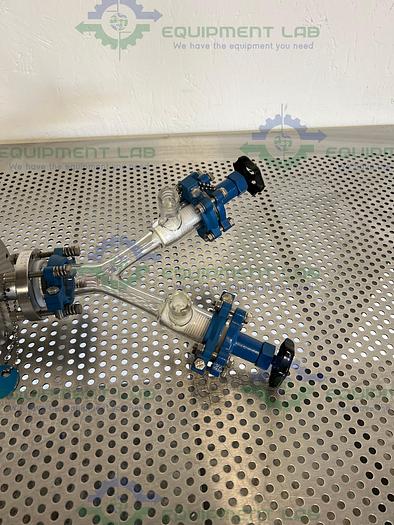 Used Buchi  AG Katalog 8801 Y Shaped Glass w/ 2 Valves