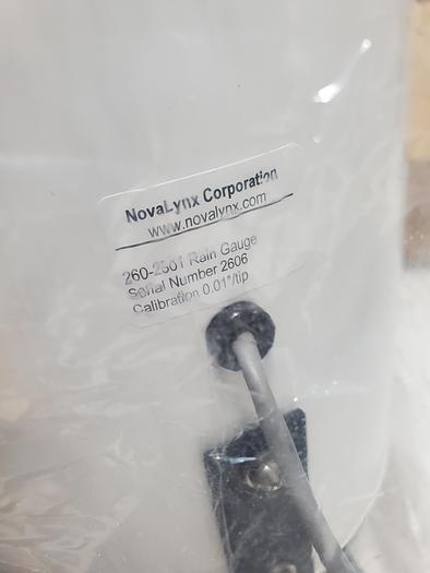 Nova Lynx Tipping Bucket Rain Gauge 260-2501-A 0.01"/tip (I3)