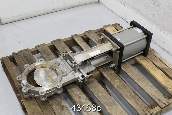 Used Fabri-Valve 8" Air Operated Knife Gate Valve #43168