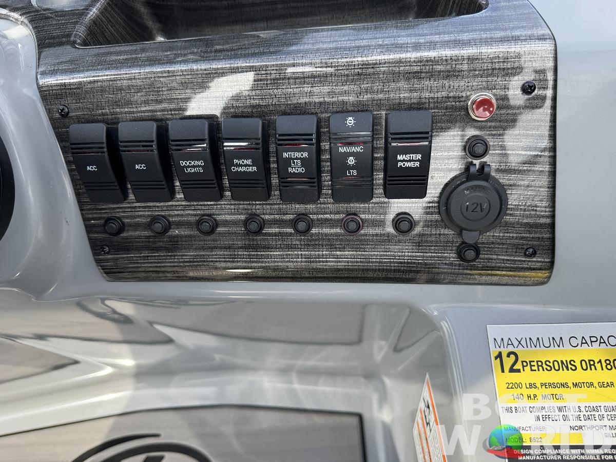 Used 2023 Montego Bay 8522 Quad Lounge Pontoon with 115HP Honda Fourstroke EFI