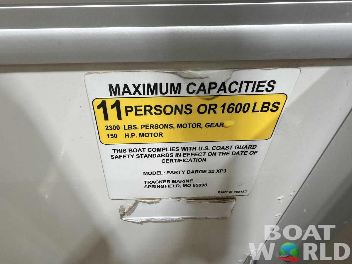 Used 2017 Sun Tracker  Party Barge 22 150HP Tritoon $34,995