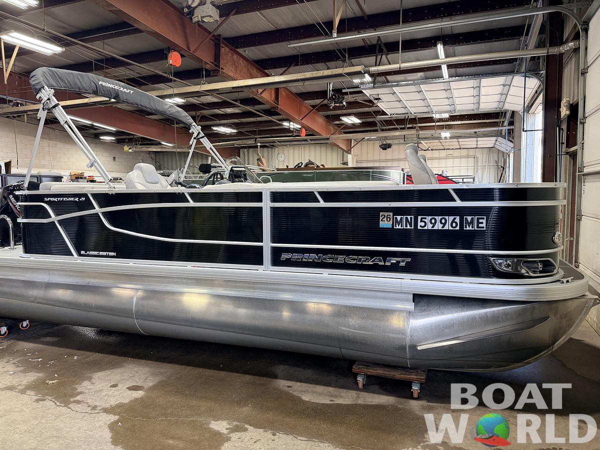 Used 2021 Princecraft 21 Sportfisher 2RS Pontoon & 90HP Mercury 4-Stroke -$27,995
