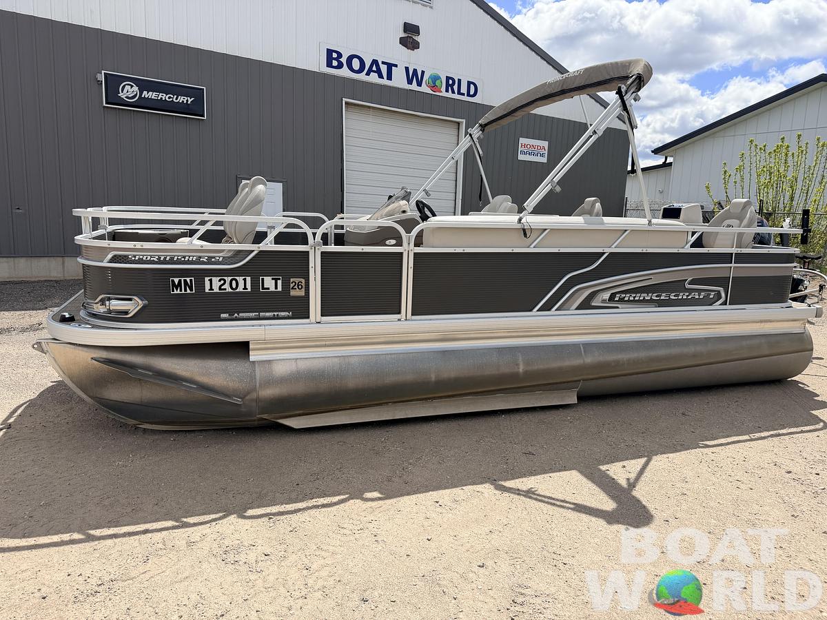 Used 2018 Princecraft Sportfisher 21 4-S Tritoon & 115HP Mercury ProXS -$32,995