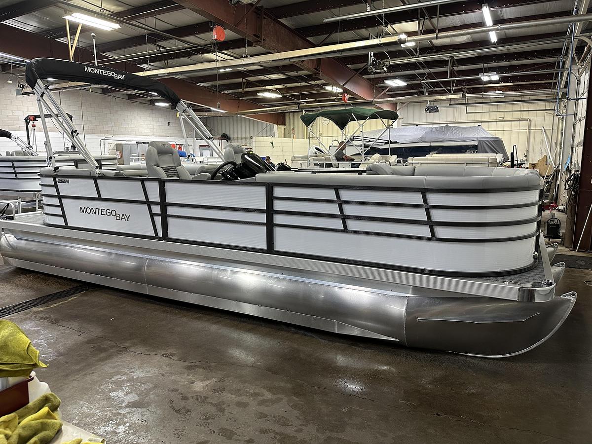 2023 Montego Bay TT8524 Quad Lounge 225HP Honda Tritoon Pontoon
