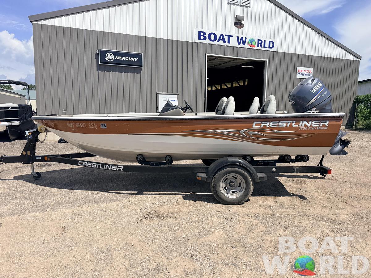 Used 2008 Crestliner 1750 Fish Hawk & 90HP Yamaha 4Stroke - $12,995