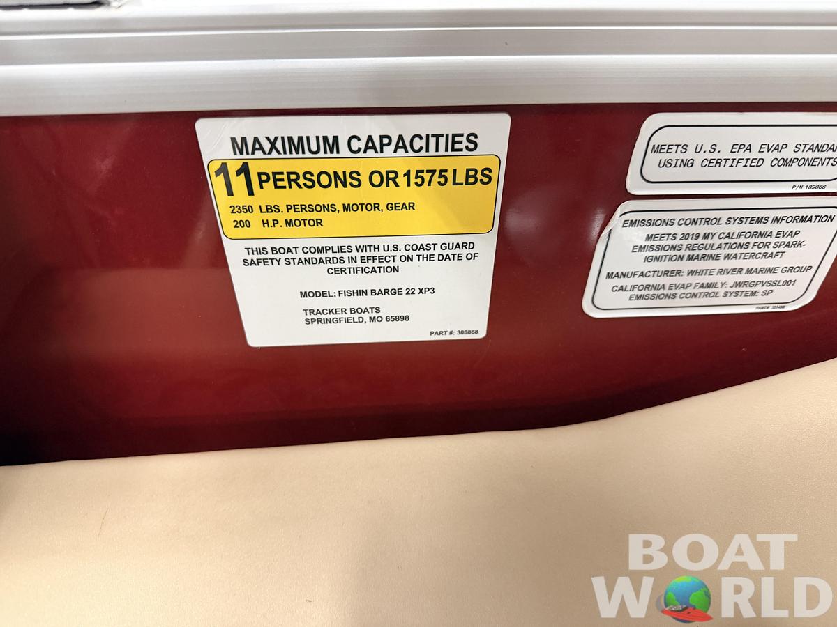 Used 2019 Sun Tracker  Fishin Barge 22 DLX XP3 Tritoon & 150HP Mercury 4Stroke - $39,995