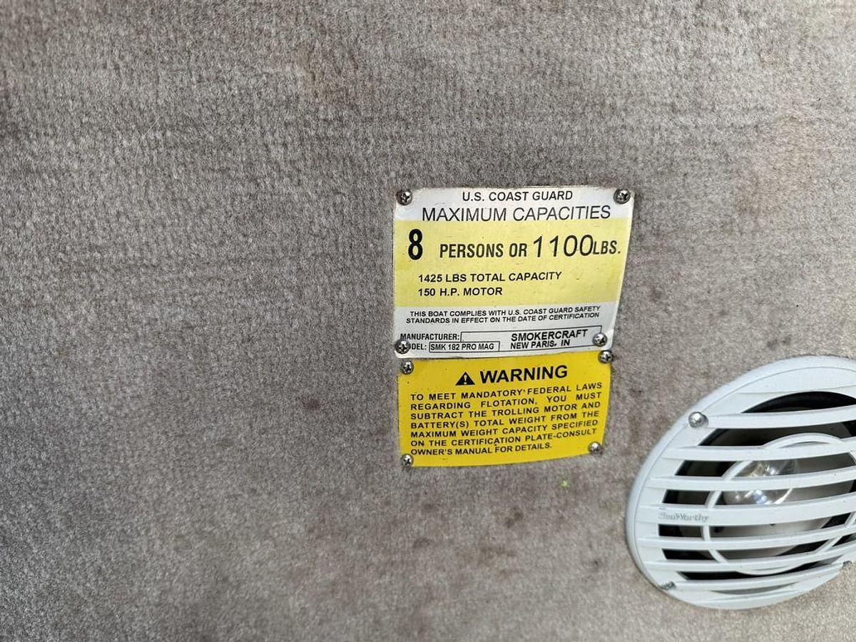 Used 2010 Smoker Craft Pro Mag 182