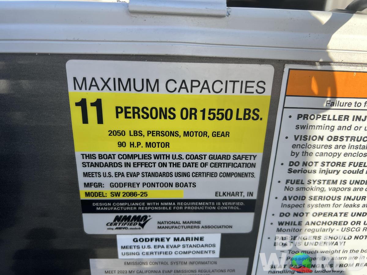 Used 2023 Sweetwater 2086 Cruise Pontoon