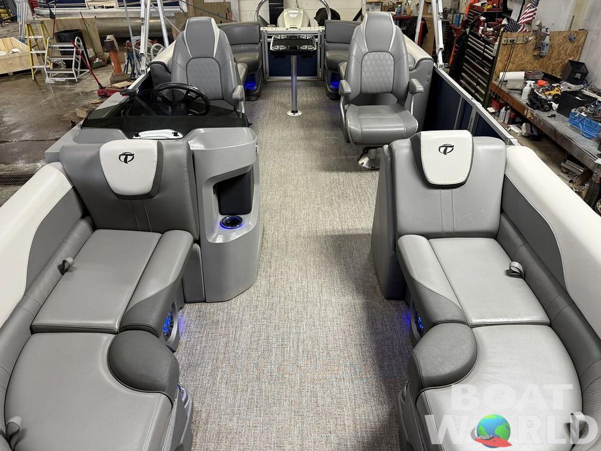 Used 2022 Tahoe Pontoons LTZ 2385 Quad Lounge Tritoon Pontoon & Honda 4-Stroke EFI