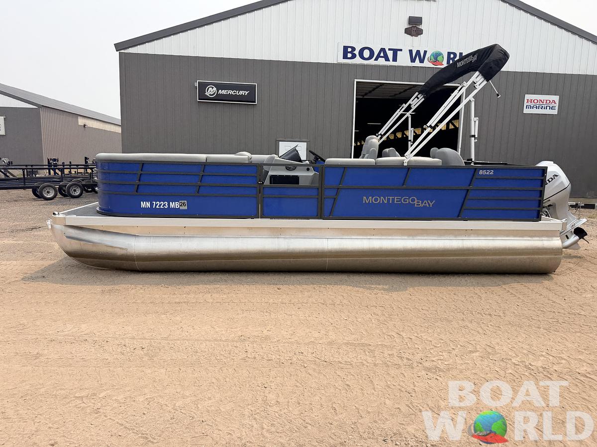 Used 2021 Montego Bay 8522 Fish & Cruise Deluxe Pontoon & 90HP Honda 4Stroke -$29,995