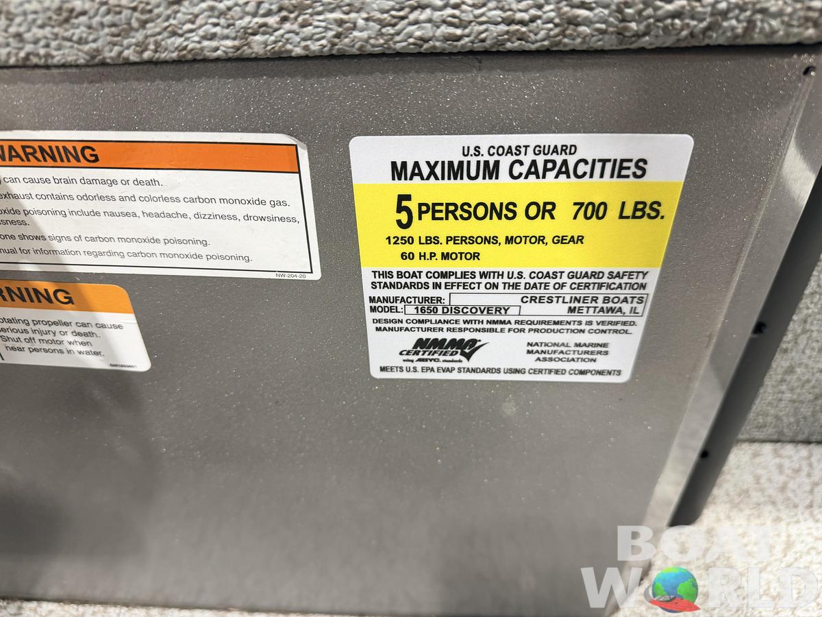 Used 2021 Crestliner 1650 Discovery Aluminum Fishing Boat - $13,995