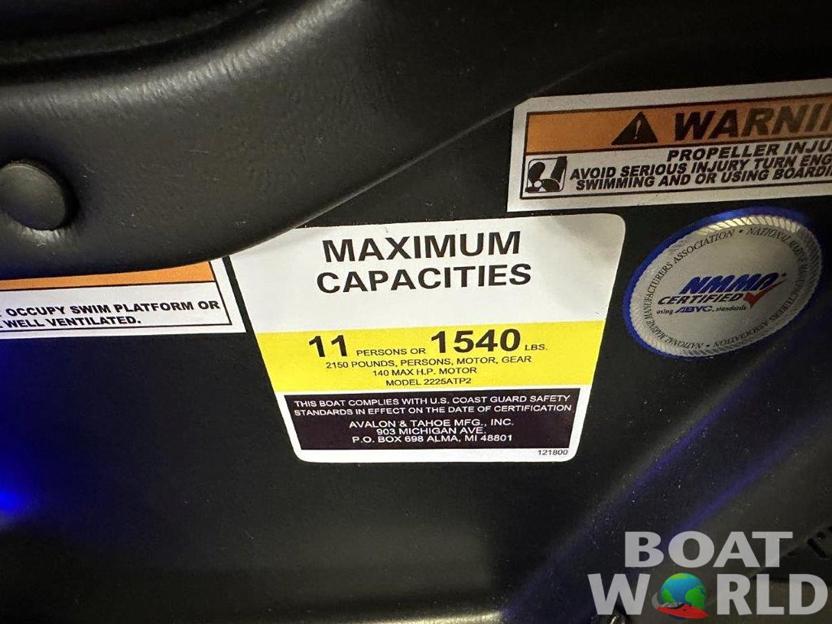 2025 Tahoe Pontoons Cascade 2385 Quad Lounge Shift SS & Honda 4-Stroke EFI