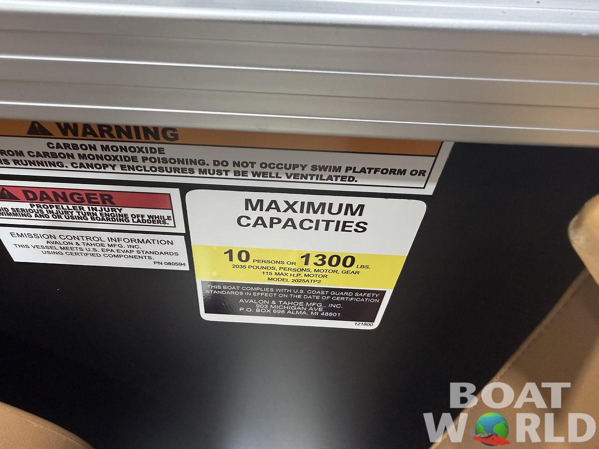 2026 Tahoe Pontoons LTZ 2185 Cruise Rear Bench (CRB) 