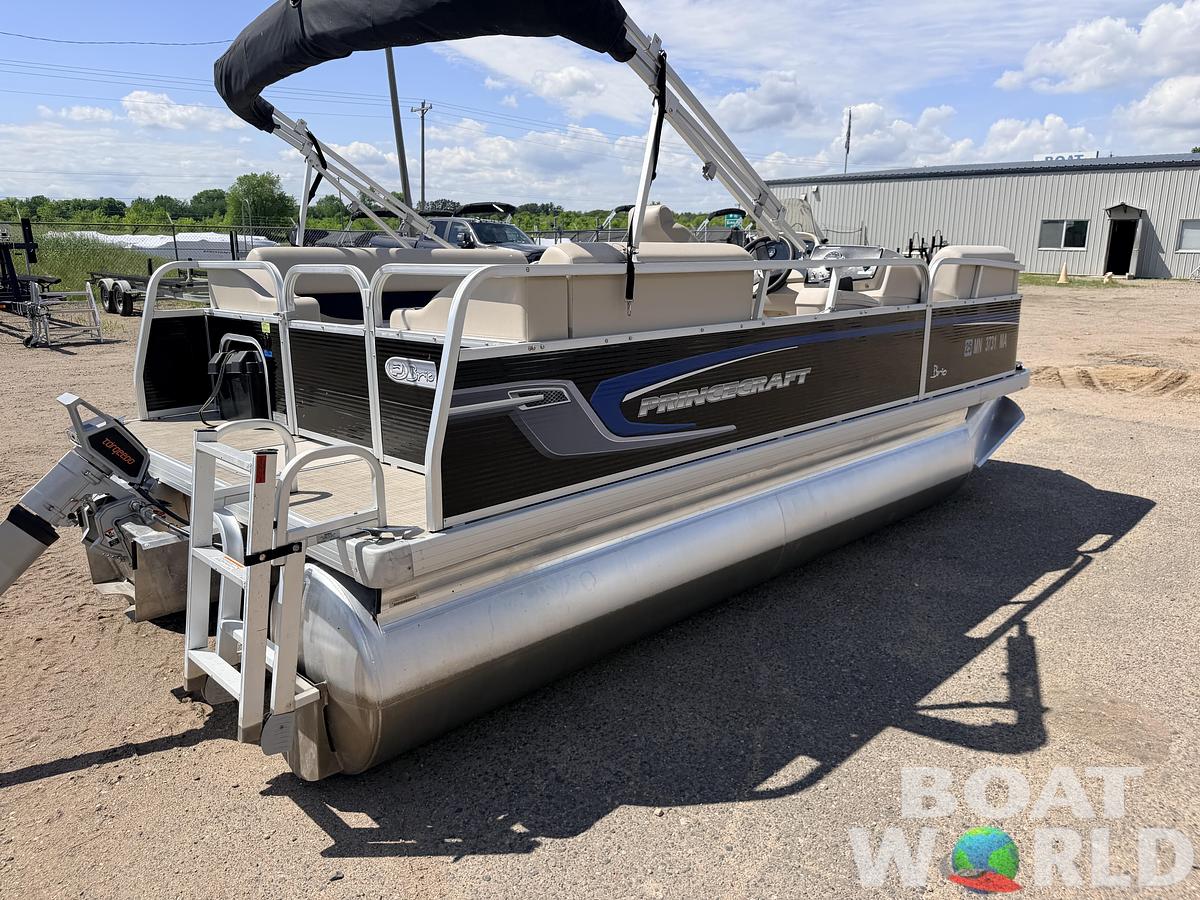 Used 2020 Princecraft Brio E 17 Pontoon & Torqueedo Electric Outboard - $19,995