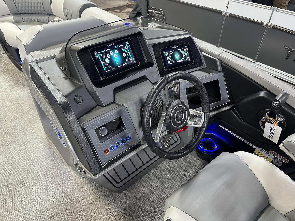 2025 Tahoe Pontoons Cascade 2385 Cruise Rear Bench Tritoon & Honda 225HP 4-Stroke EFI