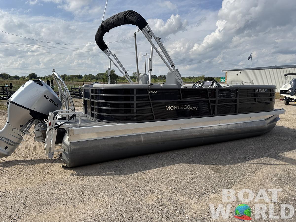 Used 2023 Montego Bay 8522 Quad Lounge Pontoon with 115HP Honda Fourstroke EFI