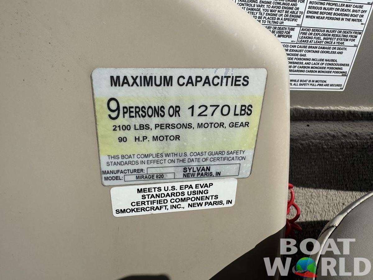 Used 2016 Sylvan 820 4-PT Pontoon