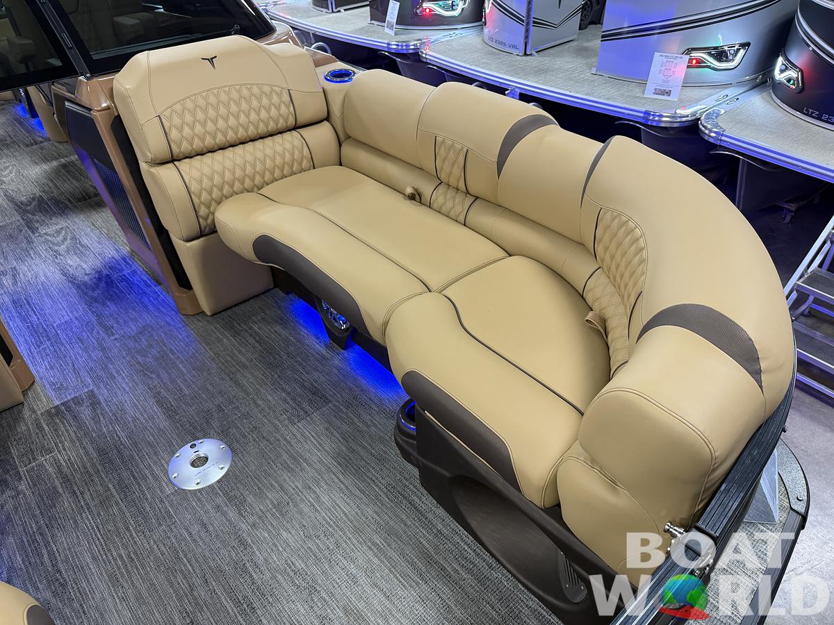 2025 Tahoe Pontoons Cascade 2385 Quad Lounge Shift Windshield Tritoon & 225HP 4-Stroke EFI