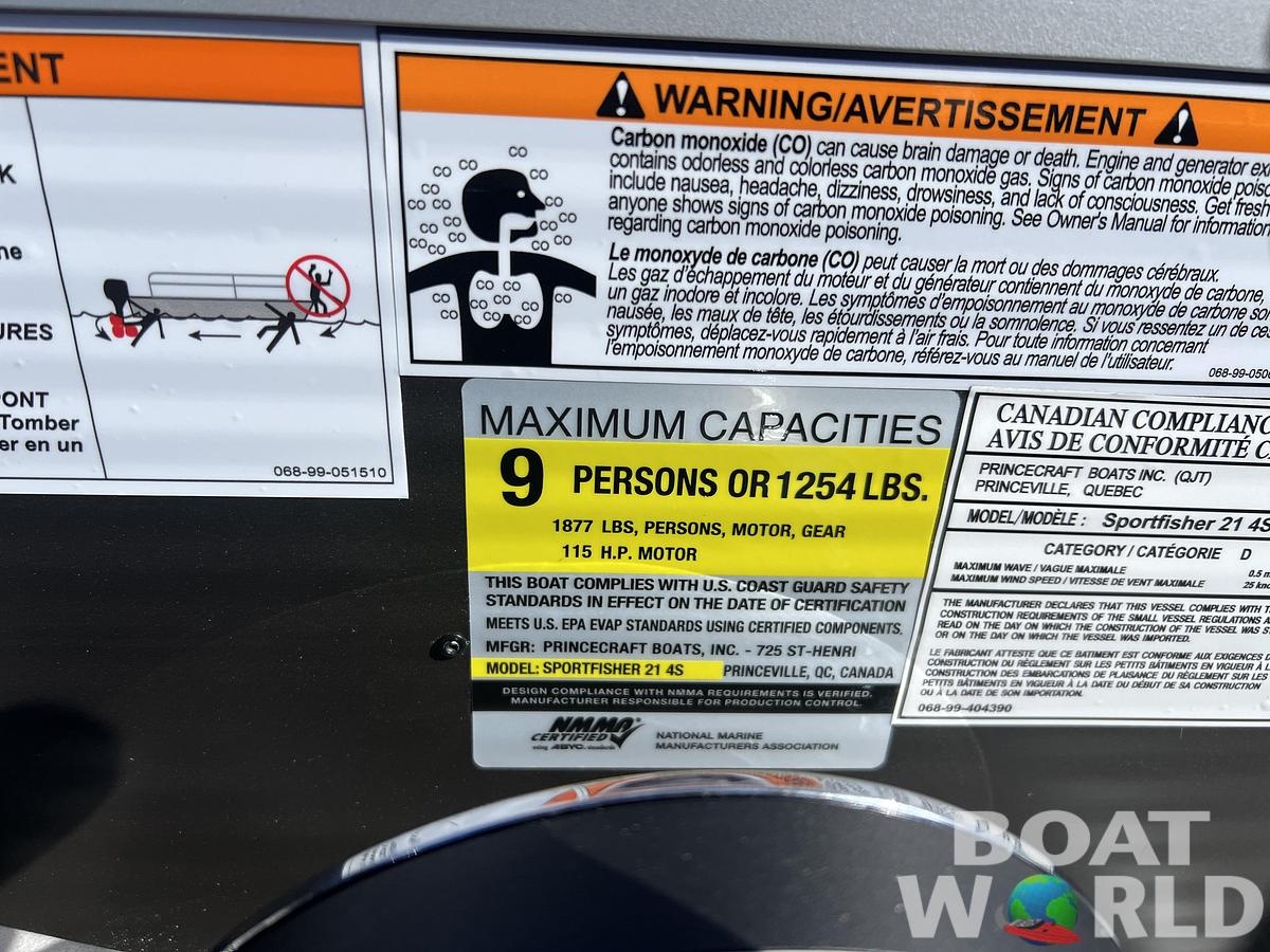 2026 Princecraft 21 Sportfisher 4-S Quad Fish Pontoon 