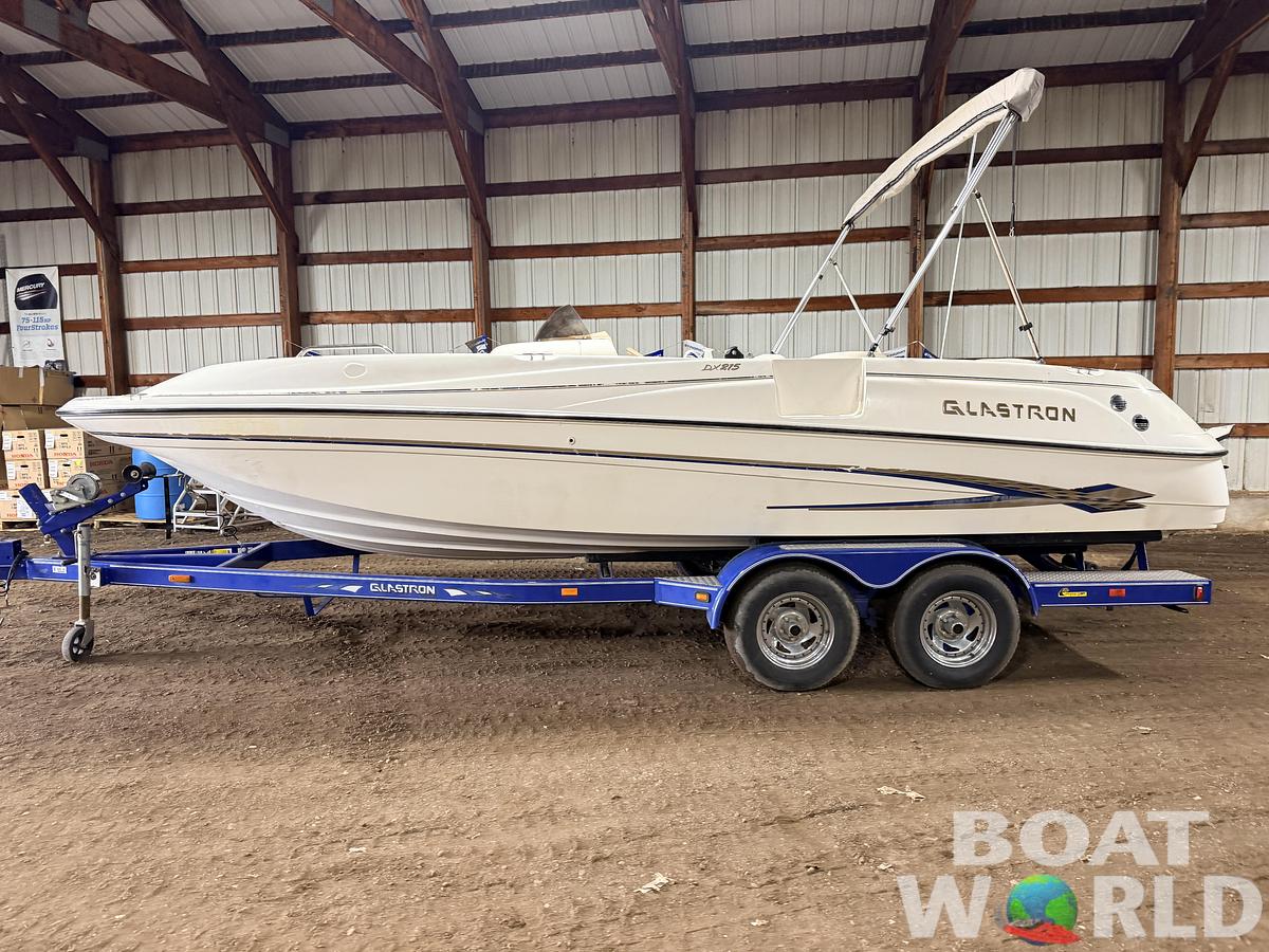 Used 2003 Glastron DX215 Deck Boat & 220HP 5.0L Volvo/Penta with Tandem Axle Trailer -$9,995