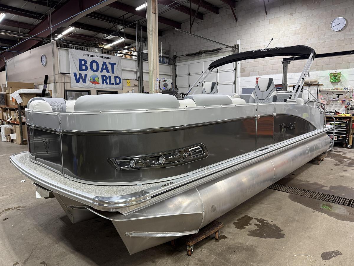 2025 Tahoe Pontoons Cascade 2385 Quad Lounge Shift SS Tritoon & Honda 225HP Outboard