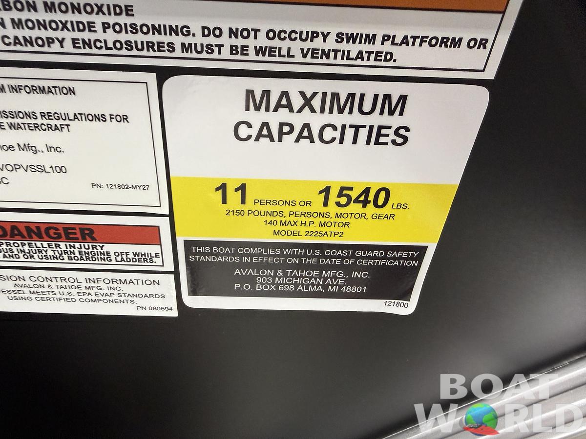 2027 Tahoe LTZ 2385 VRB SE Swingback Pontoon $42995
