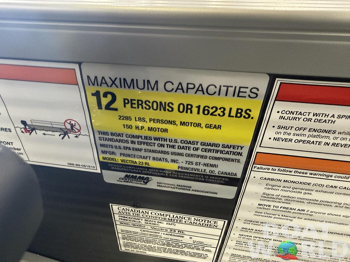 2026 Princecraft Vectra 23 RL Swingback Lounge Pontoon