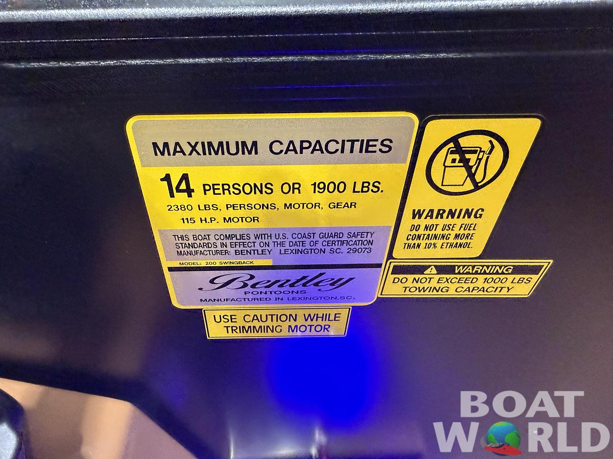 2026 Bentley Legacy 200 Swingback Pontoon $40995