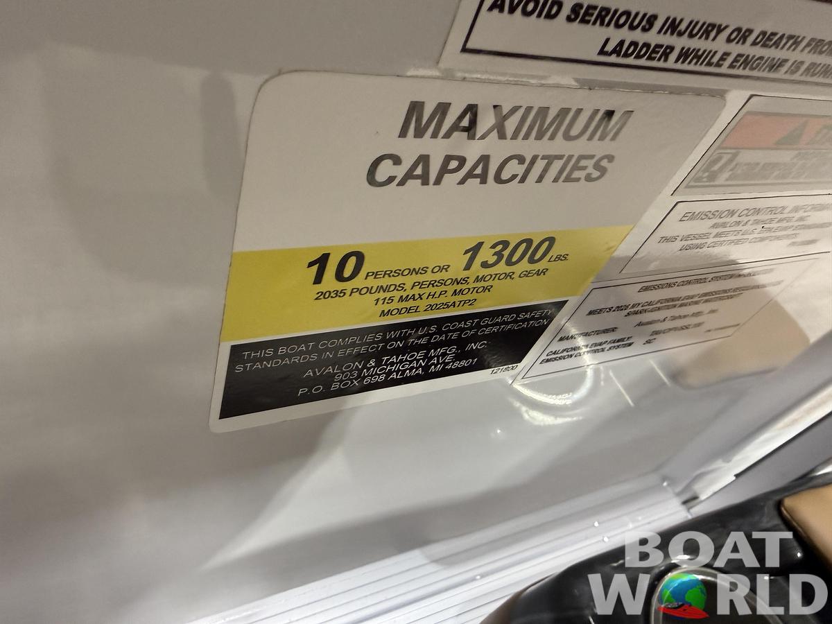 2026 Tahoe Pontoons Sport 2185 Rear Fish 