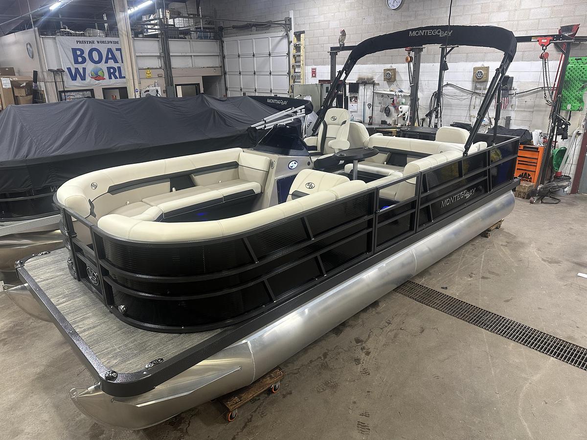 2025 Montego Bay 8522 Fish & Cruise Deluxe Pontoon & Honda 4-Stroke EFI