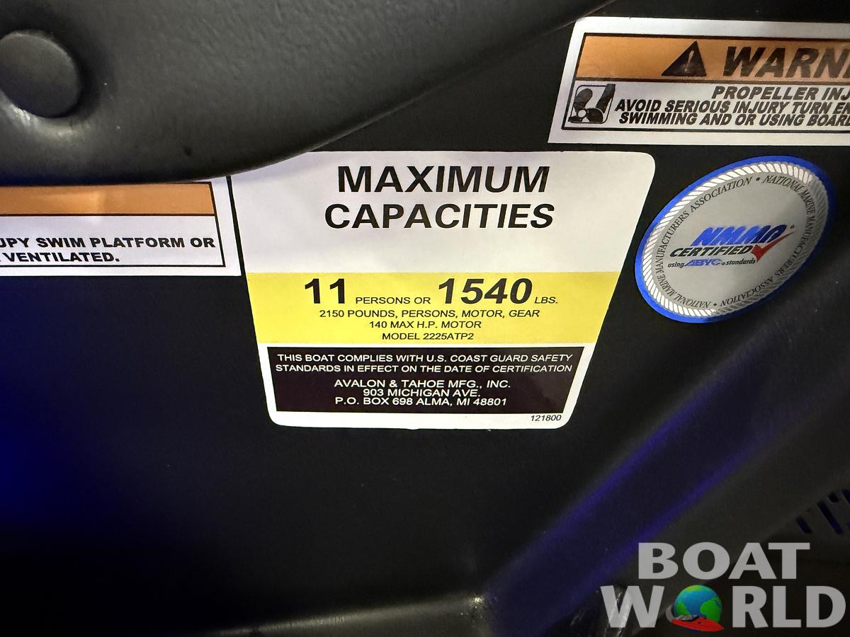 2025 Tahoe Pontoons Cascade 2385 Quad Lounge & Honda 4-Stroke EFI