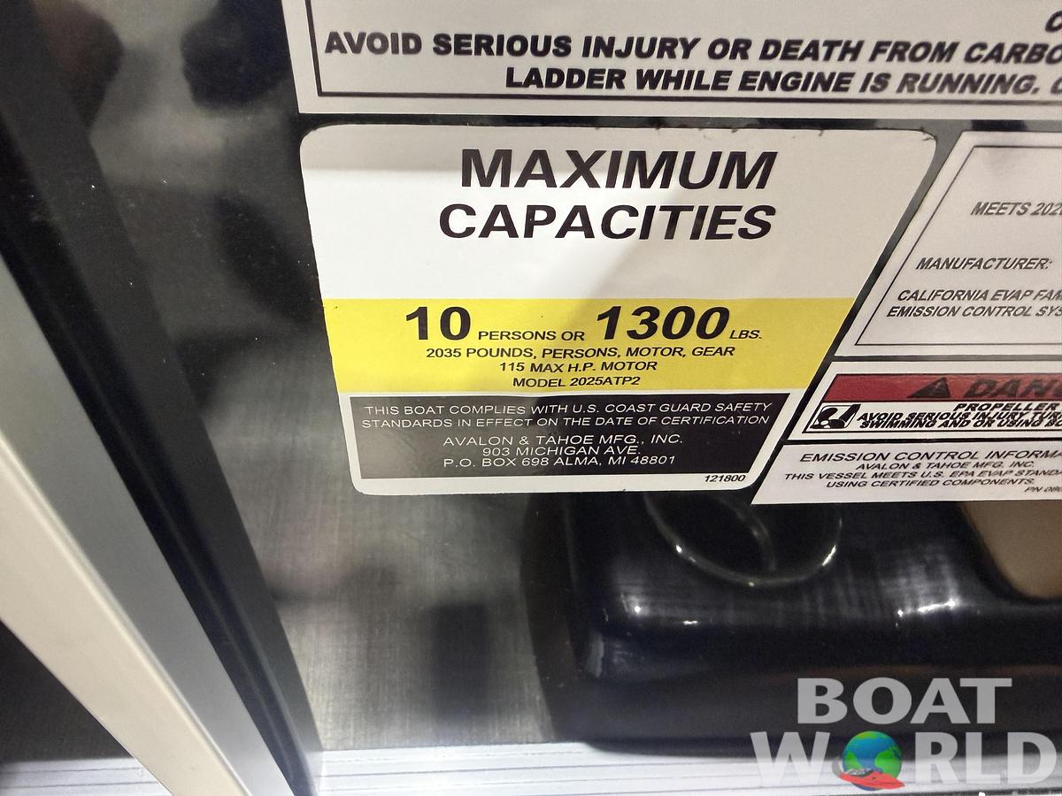 2026 Tahoe Pontoons Sport 2185 Rear Fish 