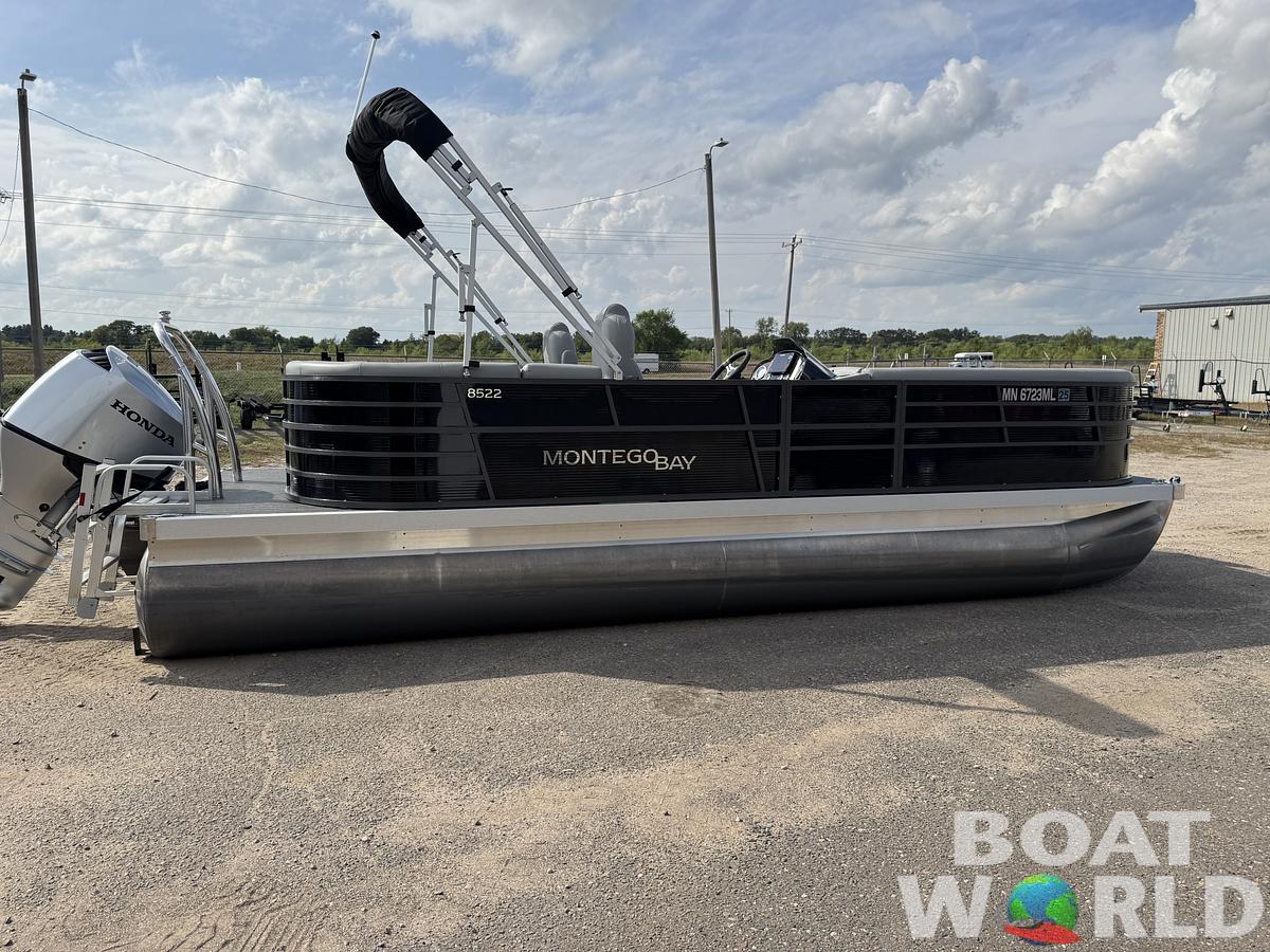 Used 2023 Montego Bay 8522 Quad Lounge Pontoon with 115HP Honda Fourstroke EFI