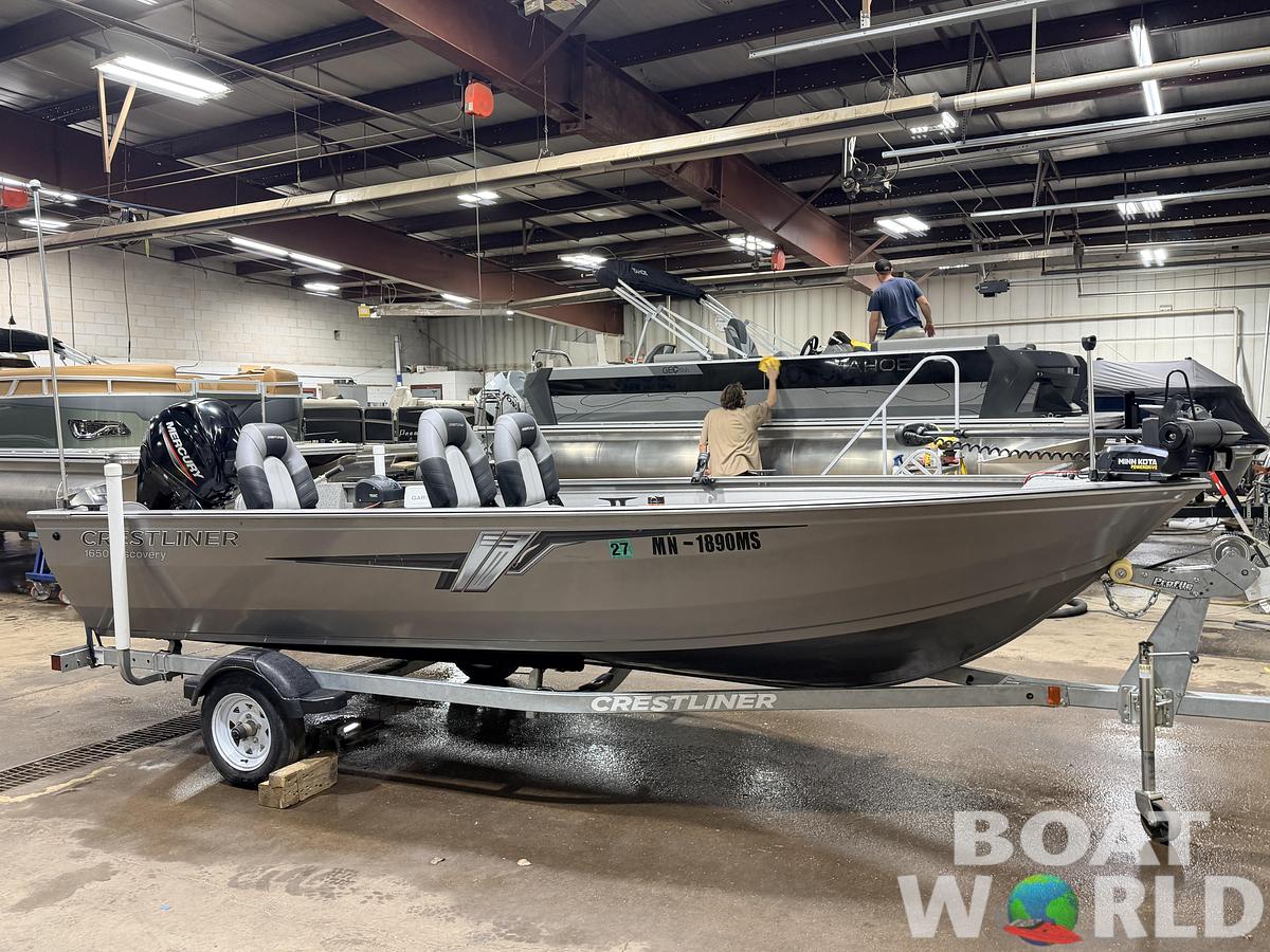 Used 2021 Crestliner 1650 Discovery Aluminum Fishing Boat - $13,995