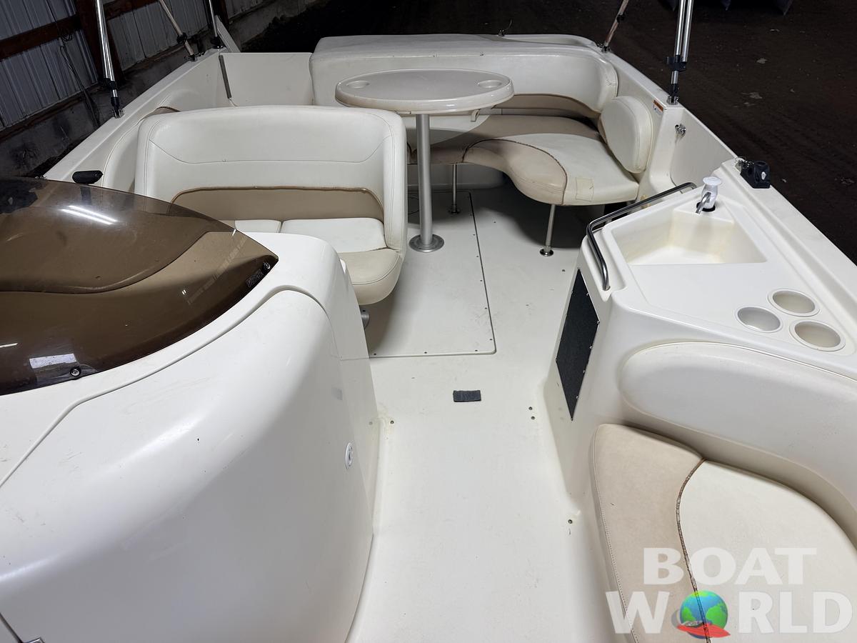 Used 2003 Glastron DX215 Deck Boat & 220HP 5.0L Volvo/Penta with Tandem Axle Trailer -$9,995