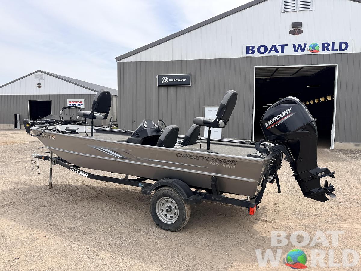 Used 2021 Crestliner 1700 Ridge & 40HP Mercury 4Stroke - $15,995
