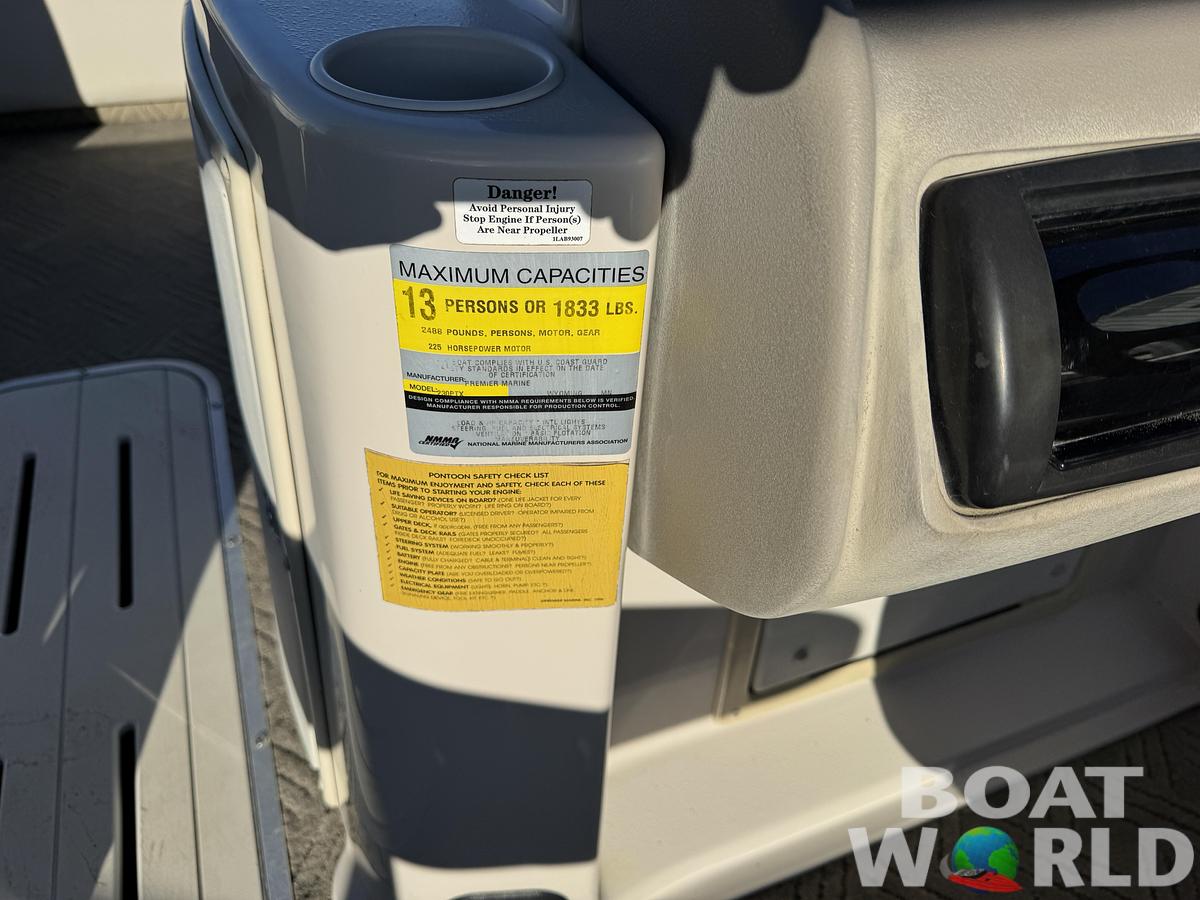 Used 2003 Premier 230 Grand Majestic Tri-toon Pontoon & 200HP Honda 4-Stroke EFI