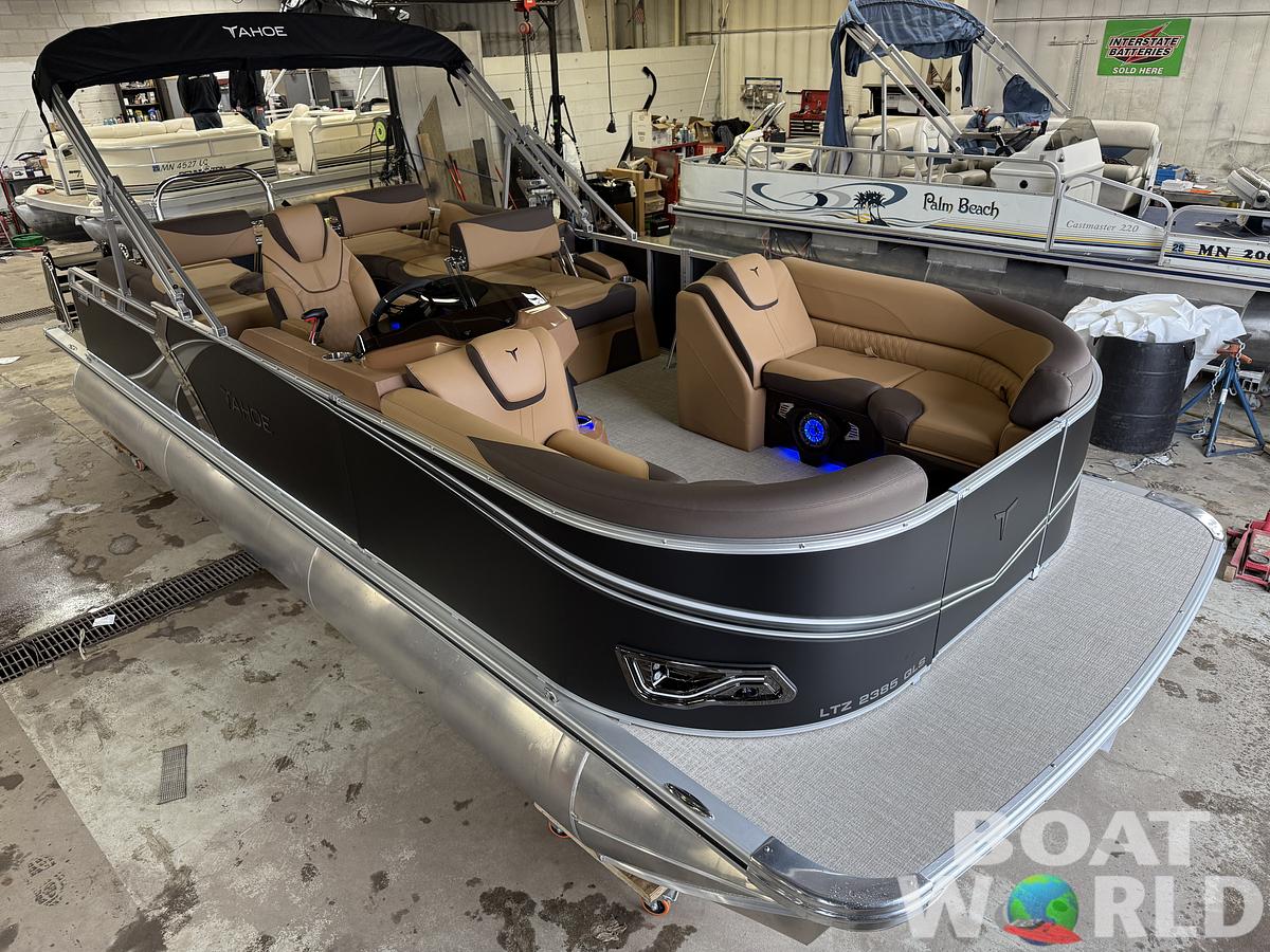 2025 Tahoe Pontoons LTZ 2385 Quad Lounge Shift Flip Tritoon & Honda 4-Stroke EFI