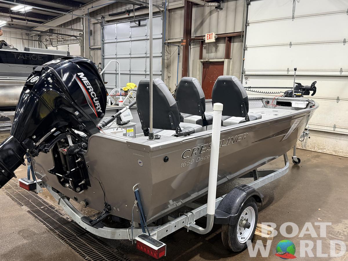Used 2021 Crestliner 1650 Discovery Aluminum Fishing Boat - $13,995