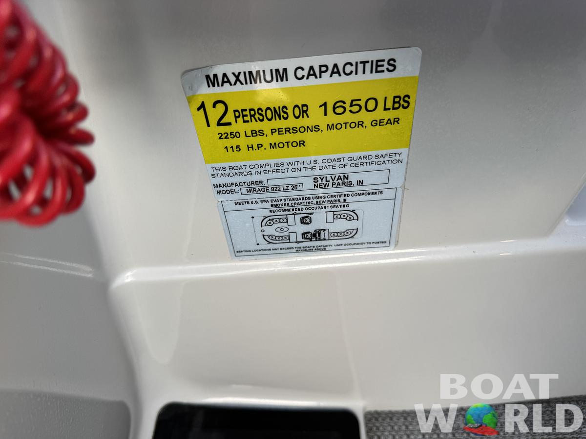 Used 2020 Sylvan Mirage 822 LZ Pontoon