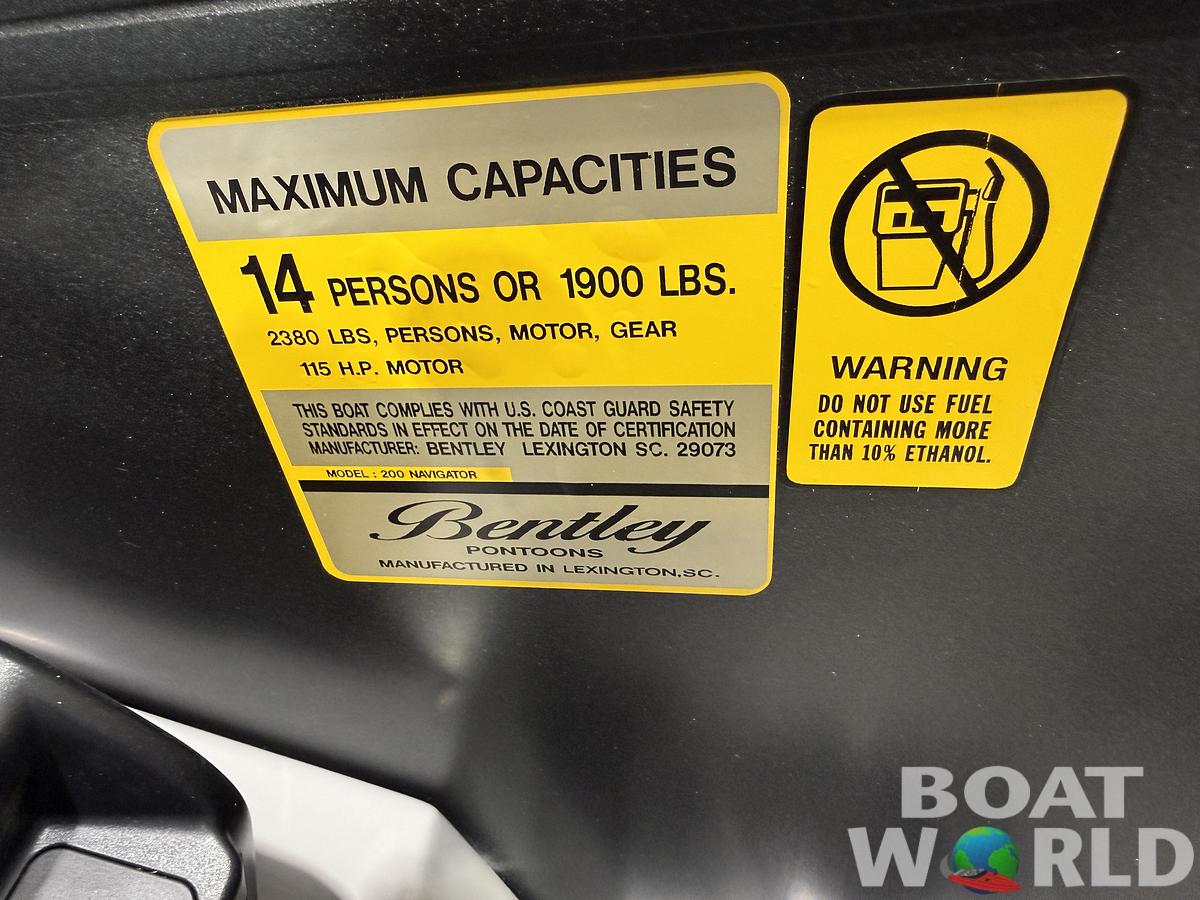 2026 Bentley Legacy 200 Navigator Quad Lounge Pontoon $34995
