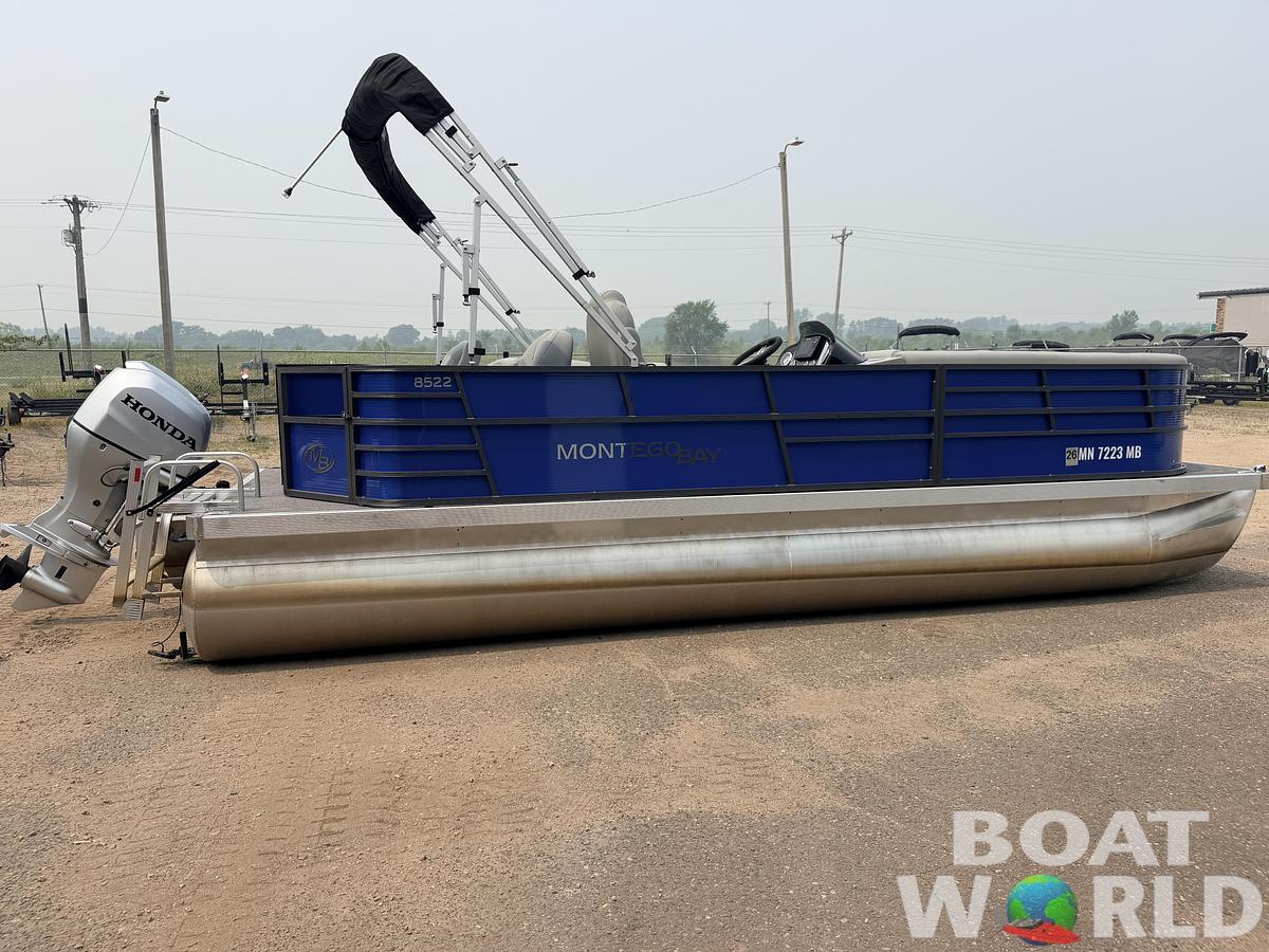 Used 2021 Montego Bay 8522 Fish & Cruise Deluxe Pontoon & 90HP Honda 4Stroke -$29,995
