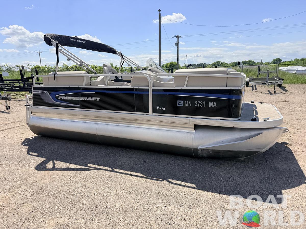 Used 2020 Princecraft Brio E 17 Pontoon & Torqueedo Electric Outboard - $19,995