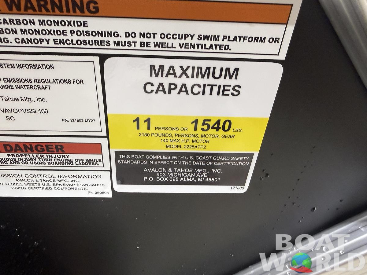2027 Tahoe LTZ 2385 VRB SE Swingback Pontoon $42995
