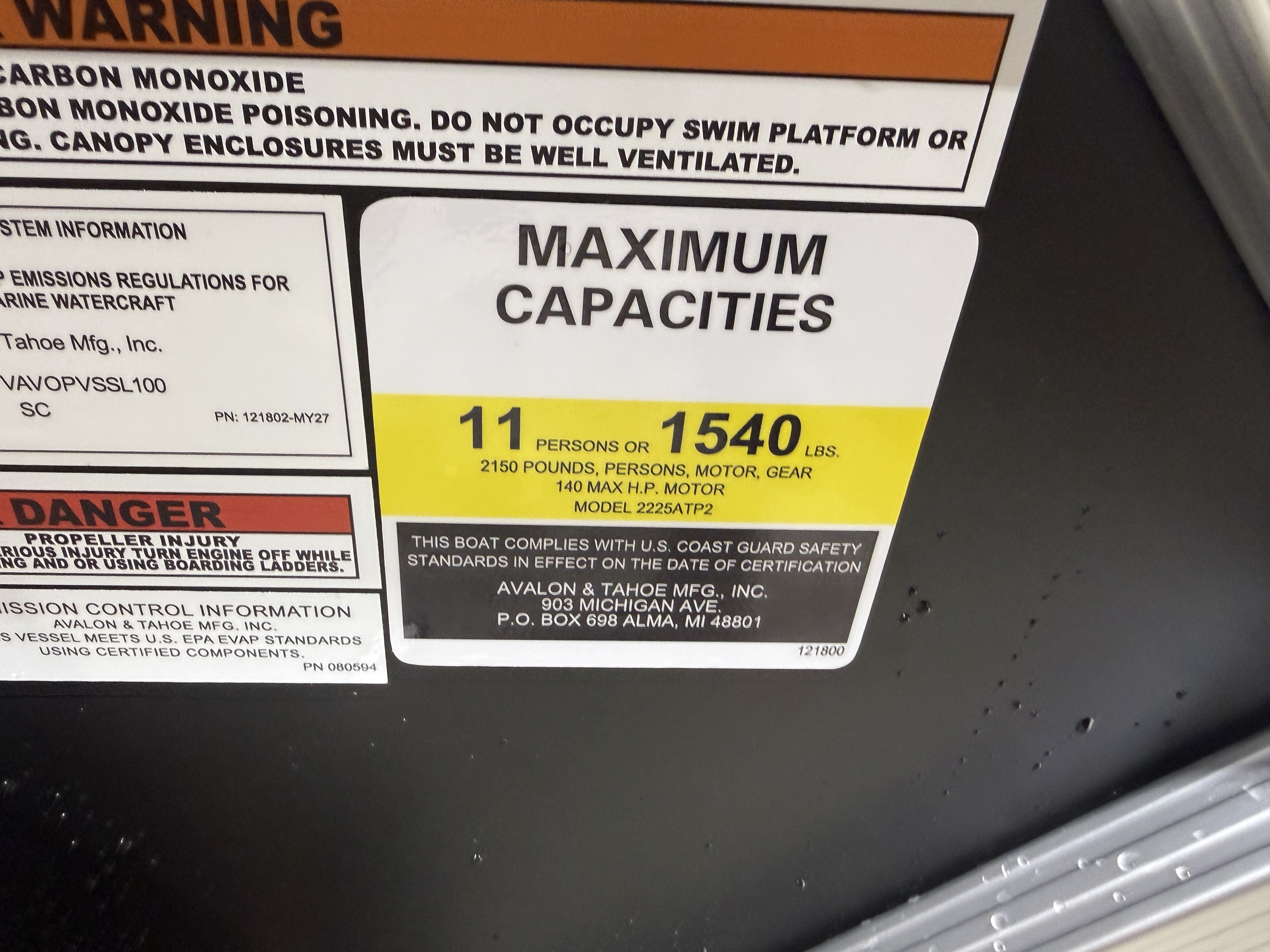 2027 Tahoe LTZ 2385 VRB SE Swingback Pontoon $42995