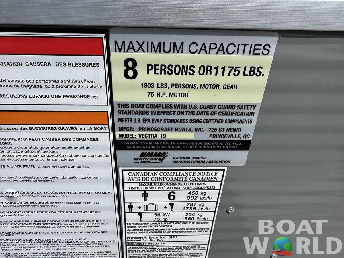 Used 2020 Princecraft Vectra 19 Pontoon
