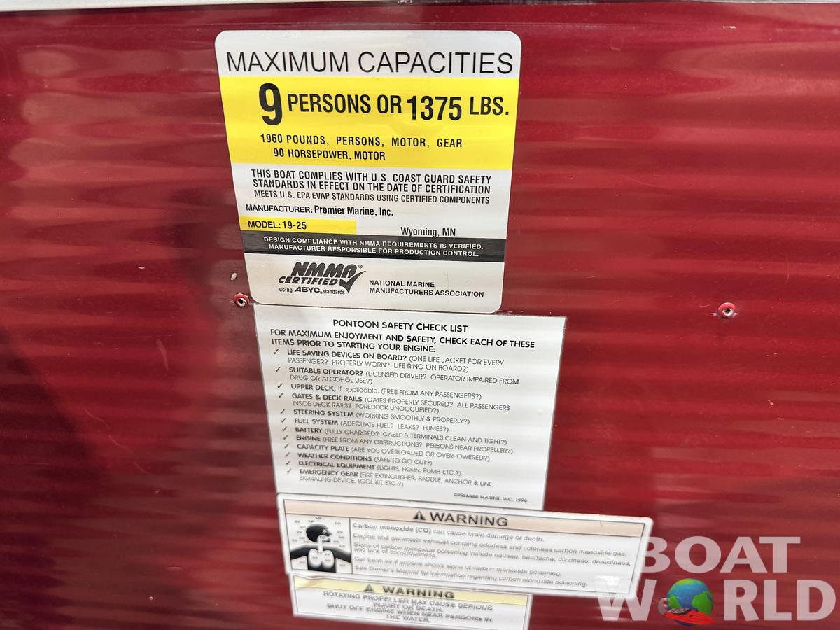 Used 2016 Weeres 200 Allure Fish Pontoon