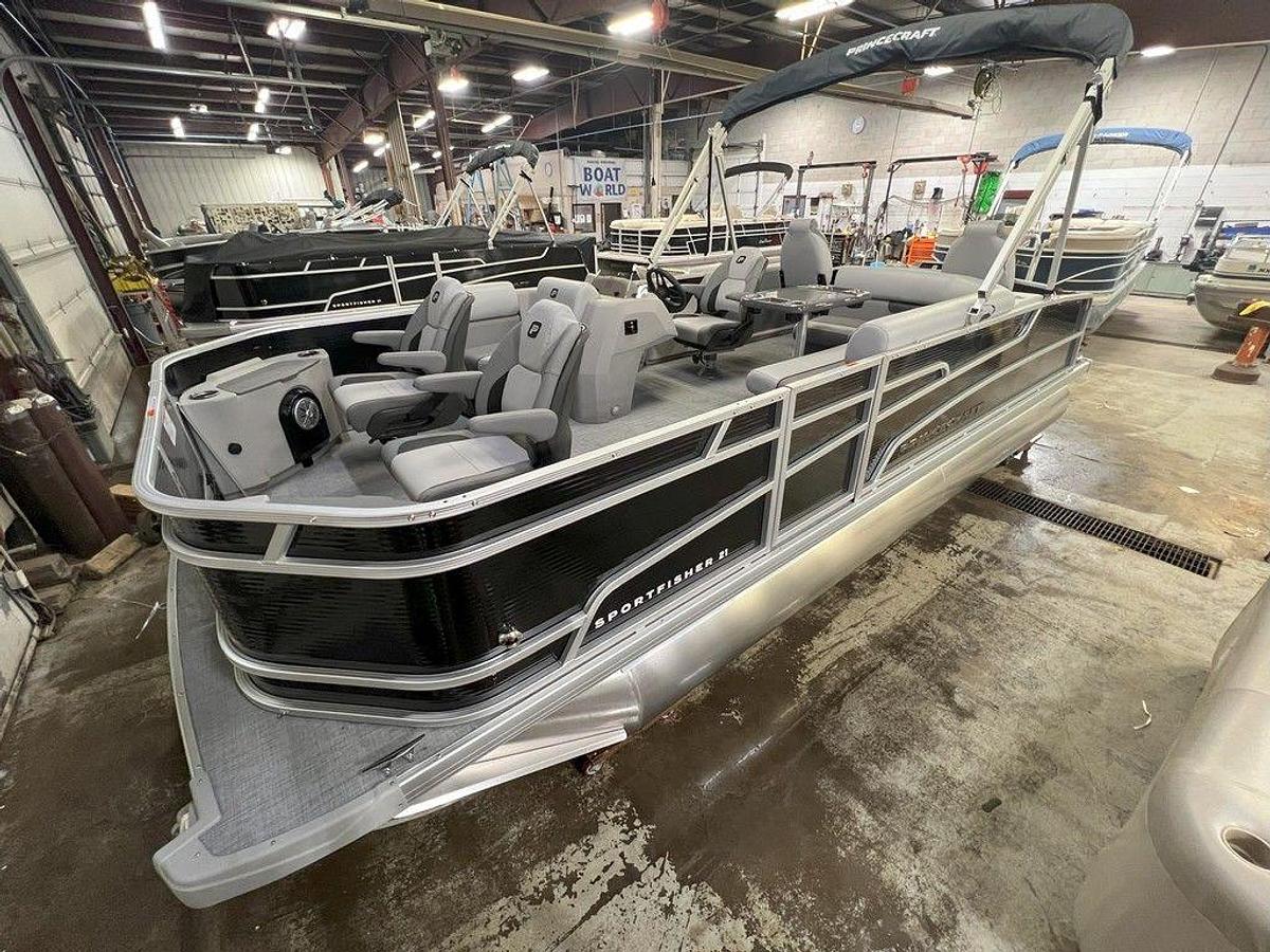 2025 Princecraft 21 Sportfisher 4-S Quad Fish Pontoon & Mercury 4-Stroke EFI